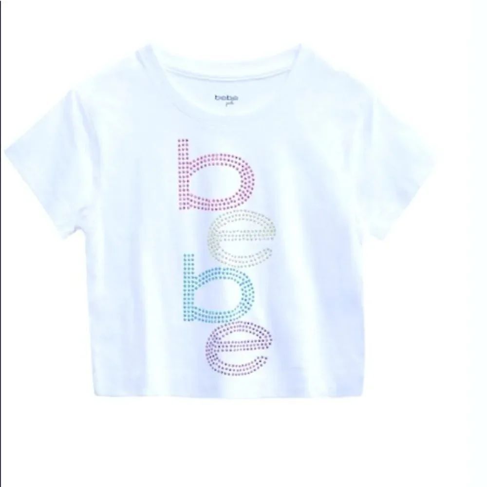🎀BeBe Girls Bejeweled sparkle T -Shirt short sleeve 4T